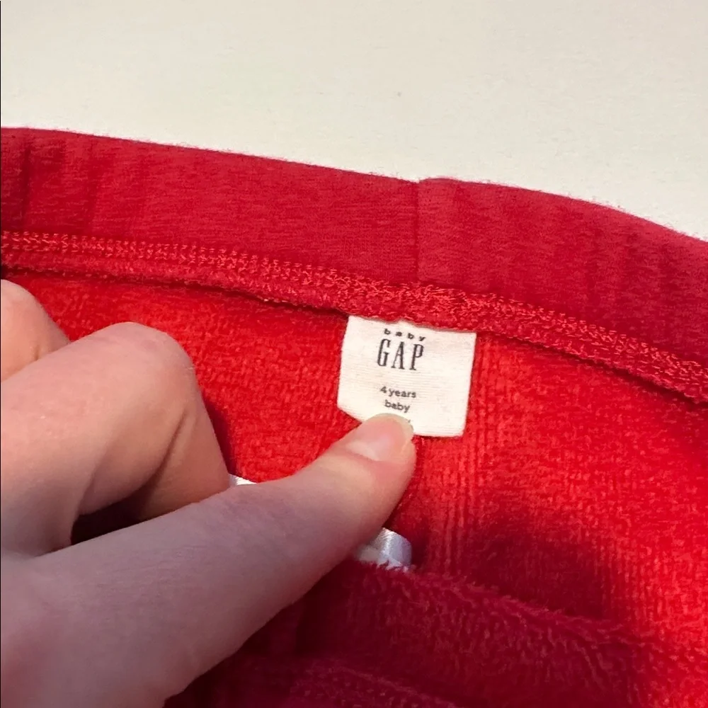 Gap baby red fleece lined leggings size girls 4 ❤️